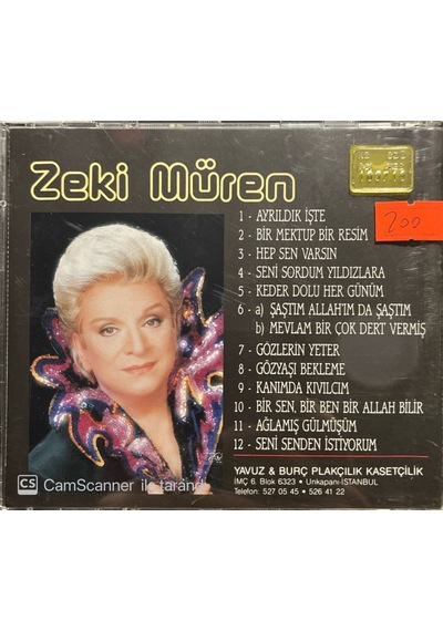 Plak Değildir Cd Dir Cd Zeki Müren Ayrıldık İşte Sarı Bandrollü