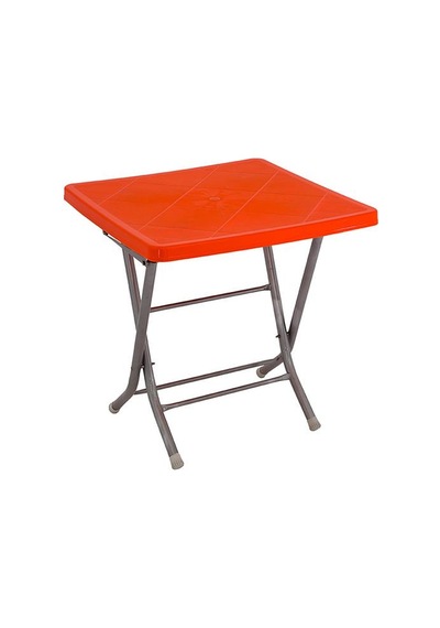 Mandella 80x80 Katlanır Ayaklı Masa Turuncu Diğer