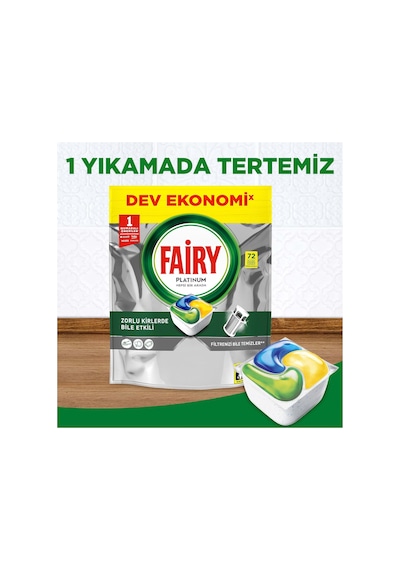 Platinum Bulaşık Makinesi Deterjanı Kapsülü/tableti 72 Yıkama Limon Kokulu 2li Paket