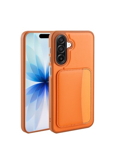 Lexroo Galaxy A17 Kartlıklı X-kart Silikon Kılıf - Turuncu