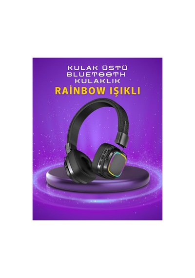 Renkli Işık Efektli Bluetooth 5.3 Müzik Kulaklığı Renk