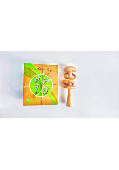 Doğal Ahşap Çıngırak Ve Bebek Diş Kaşıyıcı Çok Renkli