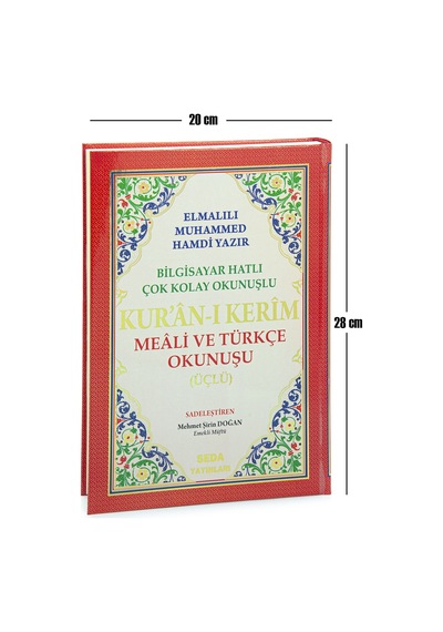 Üçlü Mealli Arapça Türkçe Okunuşlu Kuranı Kerim Rahle Boy