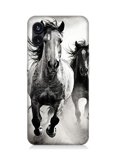 Nothing Phone 2 Koşan Atlar Desenli Silikon Kılıf