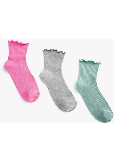 Koton 3'lü Çorap Seti Fırfır Detaylı Multıcolor 3wak80451aa 3WAK80451AAMIX Mavi Koton 3'lü Çorap Seti Fırfır Detaylı Multıcolor 3wak80451aa 3WAK80451AAMIX Mavi