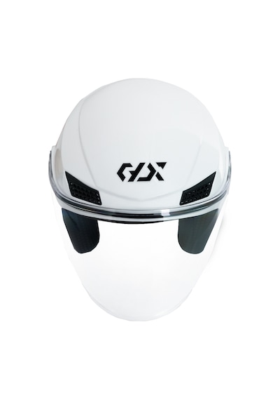 Gp Gx Mks005-Pw Şeffaf Vizörlü Motosiklet Yarım Kask Beyaz