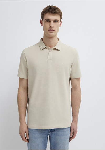 Mavi - Bej Polo Tişört 0613267-70144