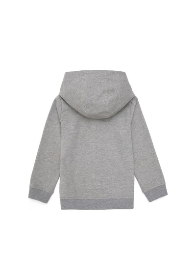U.S. Polo Assn. Kız Çocuk Gri Melanj Fermuarlı Sweatshirt 50296942-VR086