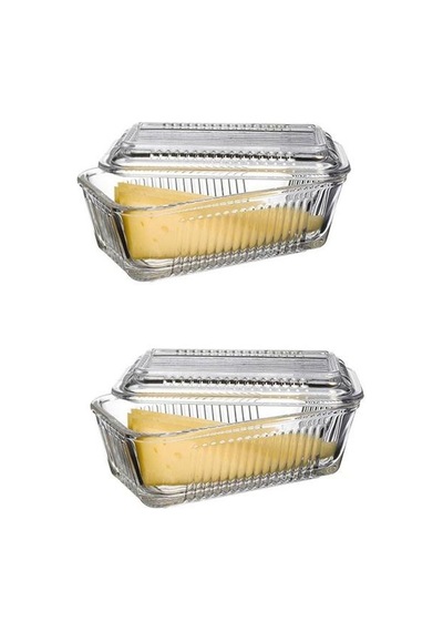 Paşabahçe Frigo Kapaklı Kahvalılık - Tereyağlık Peynirlik 2 Li Çok Renkli