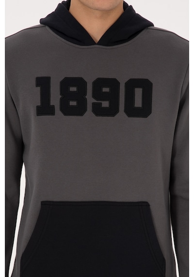 U.S. Polo Assn. Erkek Regular Fit Kapüşonlu Şardonlu Gri Sweatshirt 50316359-VR024
