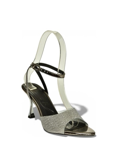 Fox Shoes Y820140034 Platin Ayna İnce Topuklu Kadın Abiye Ayakkabı Platin