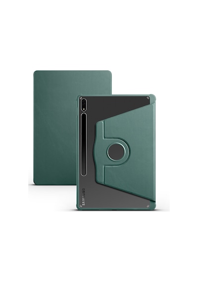 Galaxy Uyumlu Tab S7 Plus T970 Kılıf Termik Kalem Bölmeli Dönebilen Standlı Kılıf