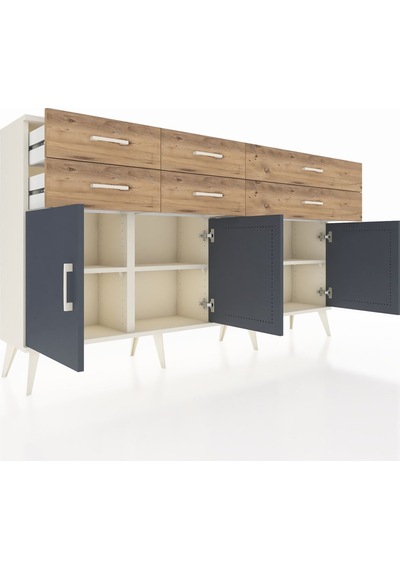 Arges Konsol 3 Raflı 6 Çekmeceli 4 Kapaklı 176x30x99 Aytaşı-antrasit/çam Antrasıt/atlas Çam - Aytası Arges Konsol 3 Raflı 6 Çekmeceli 4 Kapaklı 176x30x99 Aytaşı-antrasit/çam Antrasıt/atlas Çam - Aytası