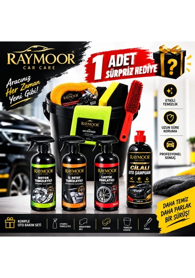 Raymoor Avantaj Oto Bakım Seti 1 Adet Sürpriz  10 Parça Araç Temizlik Ve Bakım Seti