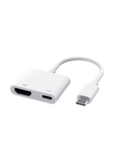 Lexroo Type-c To Type-c Pd100w + Hdmı 4k 30hz 2in1 Adaptör - Beyaz
