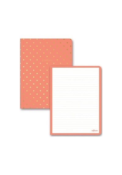 Puantiyeli Mini Defter Çizgili Mercan 14x20 Cm 103 Ivory
