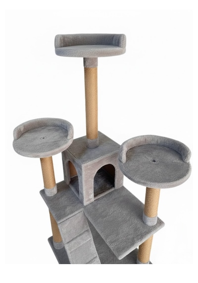 Missidea Cat City Yeni Rezidans Kedi Oyun Evi Ve Tırmalama Gri
