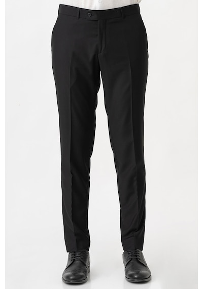 White Stone Caserta P1001 Slim Fit Düz Kumaş Pantolon Siyah-siyah Siyah