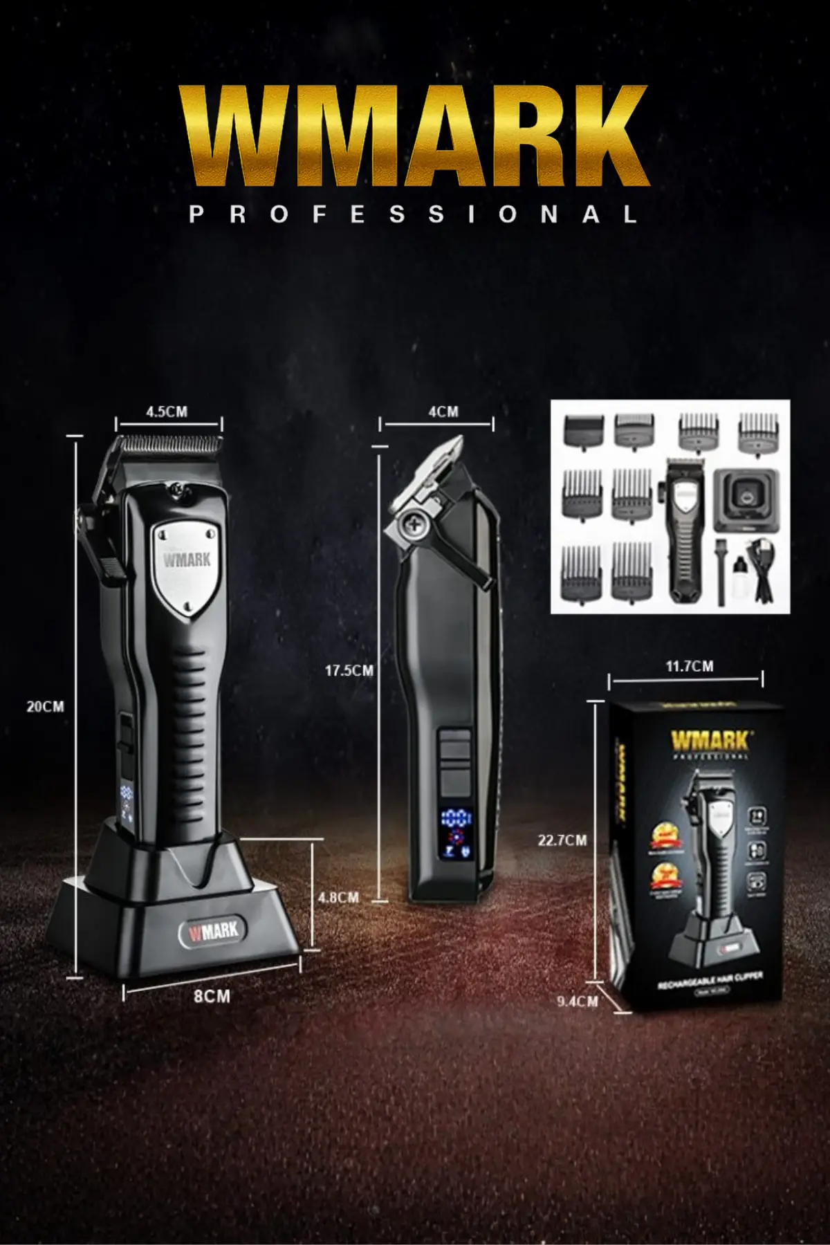 Wmark Ng-2042 Şarjlı Saç Kesme Makinesi 240 Dk Kullanım Süresi 3-4 Saat
