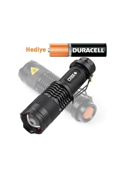 Cree 2000 Lümen Ultra Güçlü Su Geçirmez Alüminyum Zoom Özellikli El Feneri Diğer