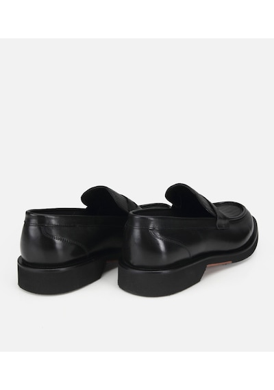 Hotiç Erkek Deri Siyah Kalın Tabanlı Klasik Loafer