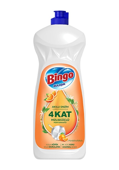 3 Adet Bingo Elde Bulaşık Deterjanı 1500 Ml Mandalina