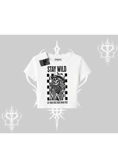 Tarzsokak Babby Tee Tshirt Stay Wild Rock Spirit Urban Riot Beyaz