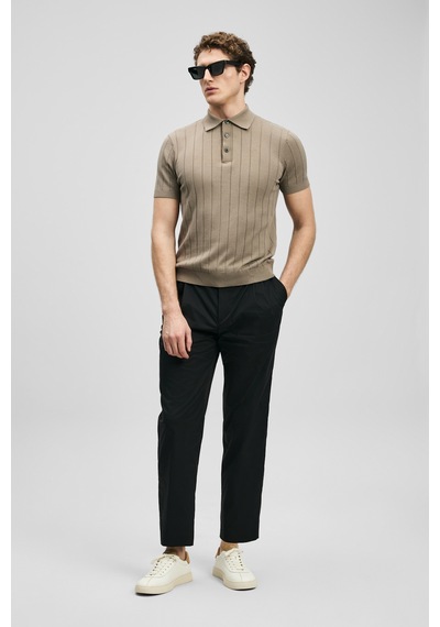 Lufian Malrıc Smart Erkek Chino Pantolon Slim Fit Siyah Siyah 111190364100100