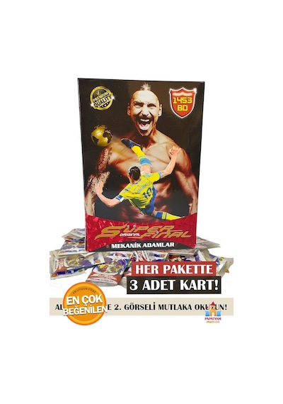 Yeni Sezon 2024 Mekanik Futbolcu Kartları - 100 Paket 300 Kartlı Set