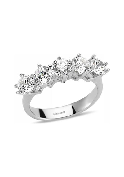 14 Ayar 5 Taş Altın Yüzük Swarovski Patentli Beyaz Altın 285793242