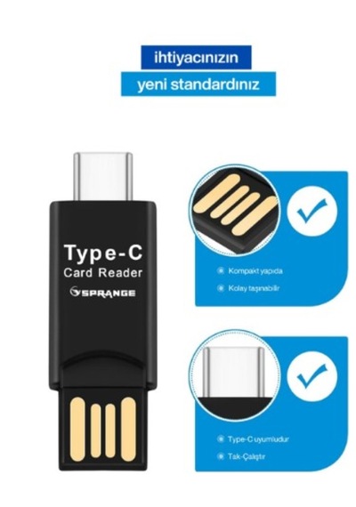 Sprange Sr-02 Usb To Type-c Kart Okuyucu