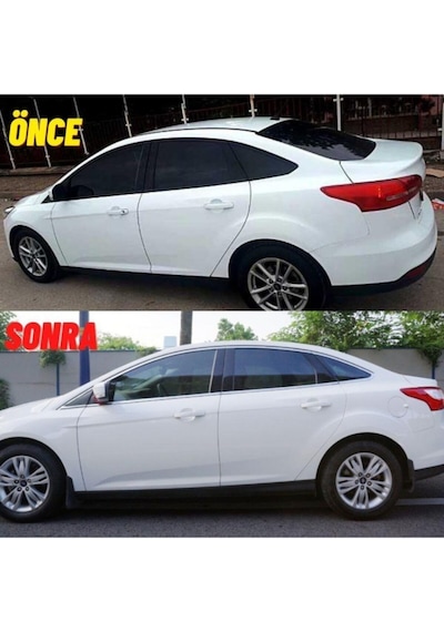 Ford Focus 3 Sedan Krom Cam Çerçevesi 2011-2017 16 Parça
