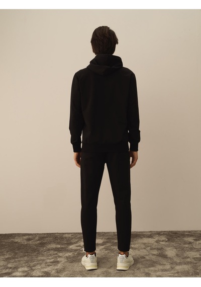 Xint Siyah Pamuk Dokulu Regular Fit Sweatshirt 300296