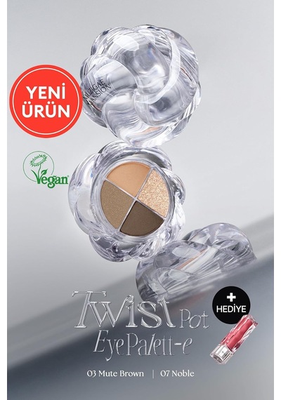 4'lü Far Paleti Mini Boy Icy Glow Set Twist Pot Eye Palette 03 Mute Brown Diğer