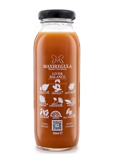 Liver Balance Bitkisel İçerikli Fonksiyonel %100 Şeftali & Elma Meyve Suyu 250ml