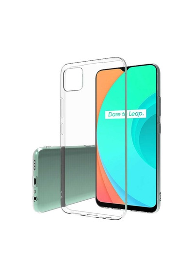Realme C11 Kılıf Zore Şeffaf Ince Ve Esnek Süper Silikon Kılıf Renksiz