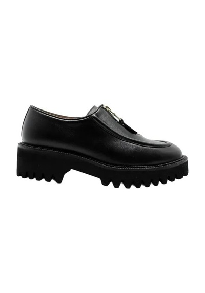 Poletto Hakiki Deri Sıyah Loafer Düz 780 14-1012 Siyah