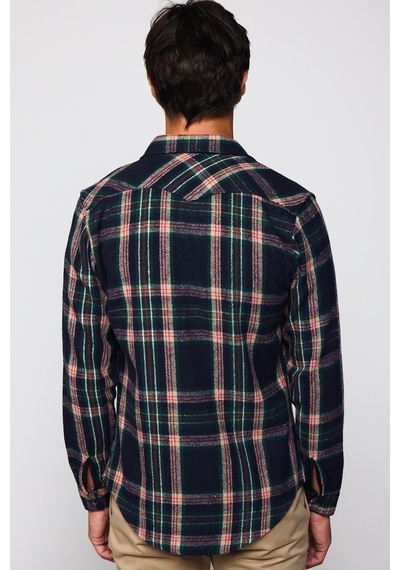 Tudors Slim Fit Dar Kesim Tek Cep Kareli Oduncu Erkek Gömlek-29598-multi Çok Renkli