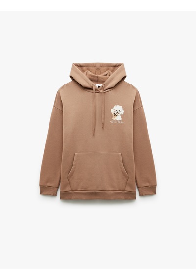 Koton Şardonlu Uzun Kollu Kanguru Cepli Kapüşonlu Arkası Baskılı Oversize Sweatshirt Kahverengi 6wal10237ık Kahve Koton Şardonlu Uzun Kollu Kanguru Cepli Kapüşonlu Arkası Baskılı Oversize Sweatshirt Kahverengi 6wal10237ık Kahve