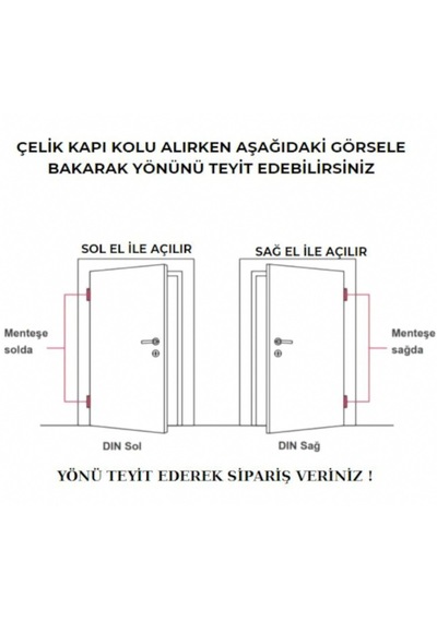 Hastane Tipi Paslanmaz Saten Rozetli Yale Kapı Kolu Sol Basar Tek Yön