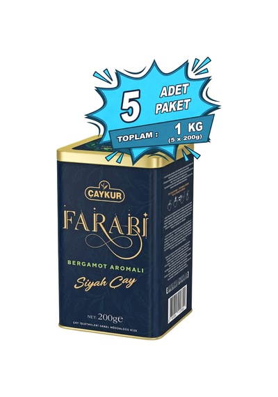 Farabi Çayı Bergamotlu 200 Gr. Beşli Paket