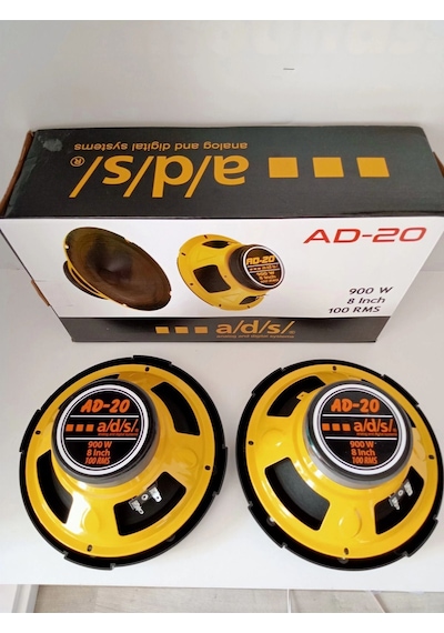 Ads Midrange Hoparlör 900watt Amfi Uyumlu 20cm 2 Adet