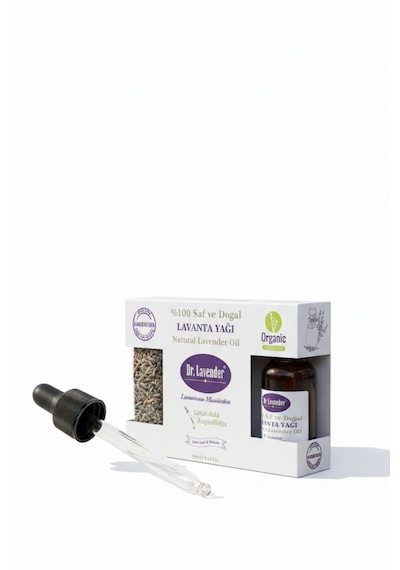 Doğal Lavanta Yağı Saf Konsantre Lavanta Yağı & Damlalık Ve Lavanta Çiçeği 10 ML