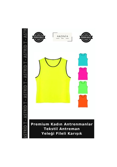 Premium Kadın Antrenmanlar Tekstil Antreman Yeleği Fileli Karışık
