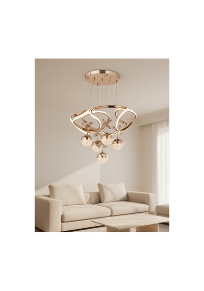 Plus Led Avize Altın Altın