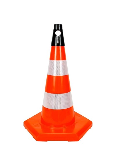 5 Adet Pvc Trafik Konisi 50 Cm Reflektifli 6 Kenar Trafik Dubası Seti-3550