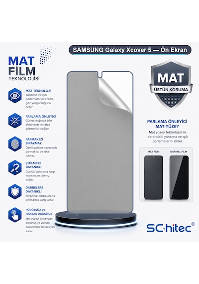 Samsung Galaxy Xcover 5 Uyumlu Ön Yüzey Mat Hidrojel Ekran Koruyucu 15063899