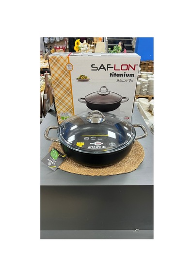 Safinox 30 Cm Karnıyarık Titanyum Tencere Siyah - 673011915 Siyah