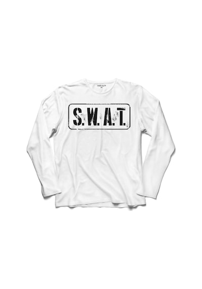 Swat S.W.A.T. Polis Özel Kuvvetler Bordo Bereli 3 Kollu Tişört