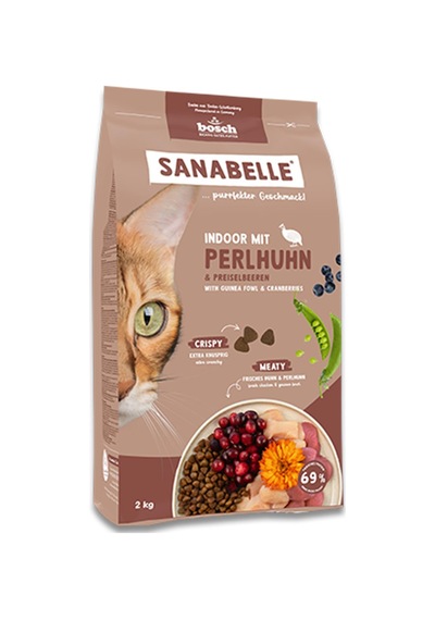 Sanabelle Indoor Gine Tavuğu Ve Yaban Mersinli Yetişkin Kuru Kedi Maması 8 Kg